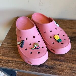 Crocs Pink Slip On Clogs Size 8